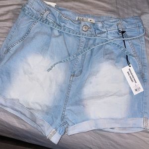 Medium Rise Paper Bag Shorts